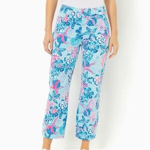 NWT Lilly Pulitzer Bahamas Beachcomber UPF 50+ Luxletic 26" Alston Crop Pant